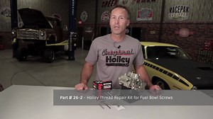 7.9K views · 62 reactions | Stripped threads for your fuel bowl screws are never a good thing! Luckily, this can be repaired relatively easy. Hit that HD button and watch as Jeremy talks us through this repair! https://www.holley.com/products/fuel_systems/carburetor_components/main_body_replacements_and_upgrade/main_body_upgrade/parts/26-2 | Holley | Facebook