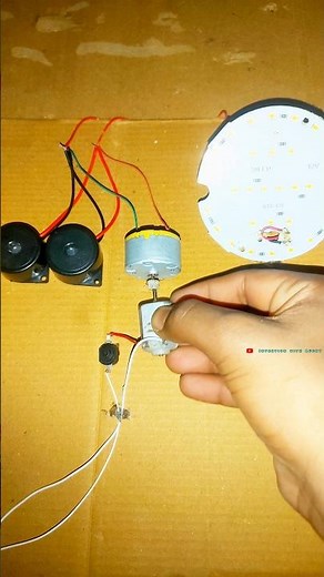 | Dc motor power generating from buzzer and light | #experiment #dcmotor #project