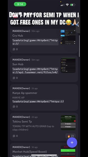 Get Free Semi TP Scripts for Discord