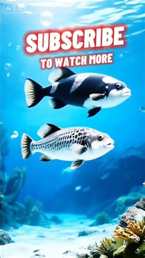 Cute Puffer Fish Swimming in Crystal Clear Water🐡😍Ocean #Shorts#PufferFish #Fugu #OceanLife #SeaLife