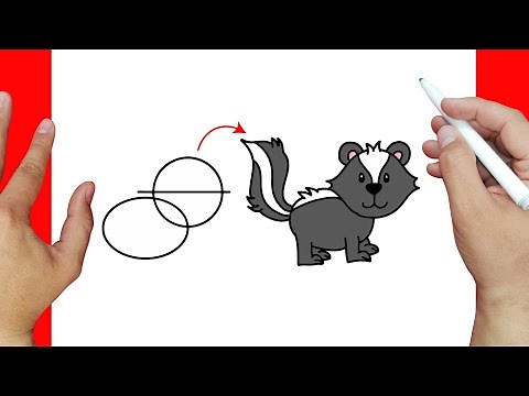 How to draw a skunk step by step | Easy drawings