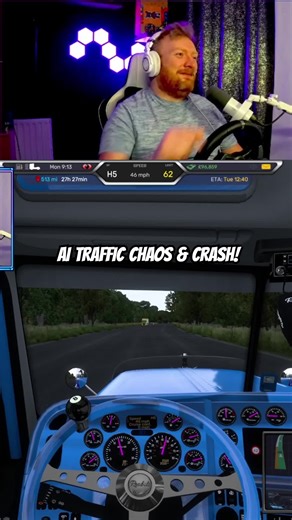 AI Traffic Goes WILD! Muppet's Epic Crash! #AITrafficGoneWrong #MuppetCrash #GamingFails #ETS2Mods #StreamerRage #Unexpected #ClipGPT #streamladder