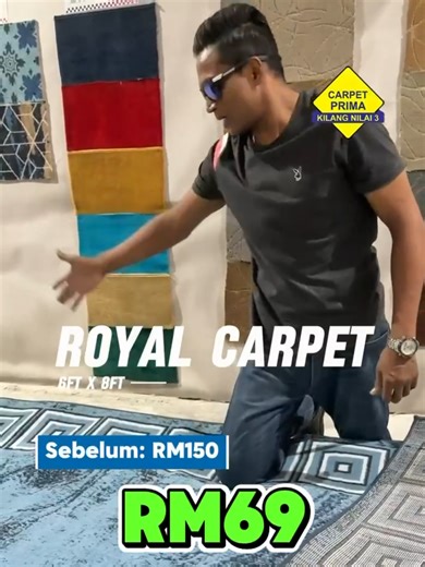 ‼️CARPET PRIMA SENTIASA TERMURAH‼️ 🔥ROYAL 🔥 💸HARGA SEBELUM : RM 150 💸HARGA SELEPAS : RM 69 ⚡SIZE : 6 X 8 FT 📲 WhatsApp: https://wa.me/60173679659 🏢Welcome to our super large new showroom @ Nilai 3 📍Location: https://maps.app.goo.gl/ax1vPTETizeswfoZ9?g_st=iwb & https://waze.com/ul/hw282hxptb 🛒 Welcome to Shopee Shop Crazy Cheap Carpet : https://my.shp.ee/KbsGcGu 🎵 Welcome to TikTok Channel : https://www.tiktok.com/@cip.lelong.5?_t=8nu10AxHIUK&_r=1
