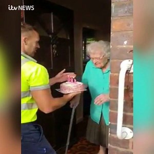 1.7M views · 82K reactions | This is the touching moment binmen surprised their favourite customer with a 100th birthday cake  leaving her crying tears of joy. Read more: https://bit.ly/2ZVpdzf | ITV Central | Facebook