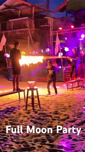 Crazy full moon party at Haad Rin Beach on Koh Phangan #Shorts