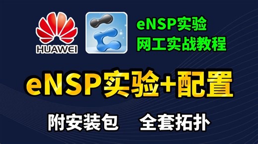 B站最详细的eNSP实验配置全套保姆级教程，零基础入门到精通，全程干货无废话，允许白嫖，拿走不谢！（附ensp实验教程分享）