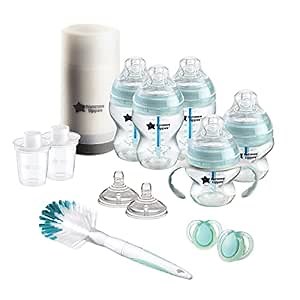 Tommee Tippee Advanced Anti-Colic BPA Free Baby Bottle Newborn Feeding Gift Set, Slow Flow Breast-Like Nipples & Unique Anti-Colic Venting System, Special Vented Wand Keeps Air Away From Milk & Baby