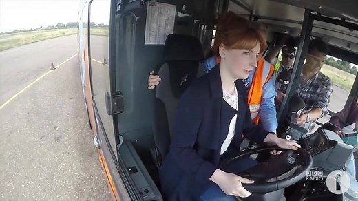 Alice Levine has had a bus named after her in her home town of Nottingham. It's also got a MASSIVE picture of her face on it... She took it for a spin before it went live. It's probably worth noting that she doesn't hold a driving licence*. Good luck everyone! *obviously she did this off road, safely. | BBC Radio 1