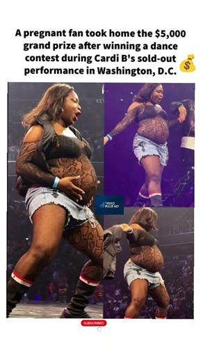 Pregnant Fan Wins $5,000 Dance Contest at Cardi B Concert 😳🔥 #fyp #fypage #ytshorts
