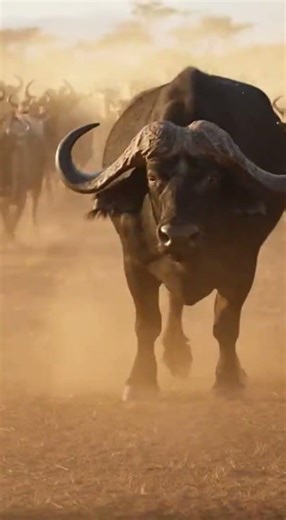 Buffalo vs Lions Dust Stampede 😱🦬🦁