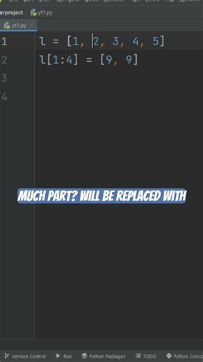 Slicing insertion in python #coding #pythonforbeginners #pythontutorial