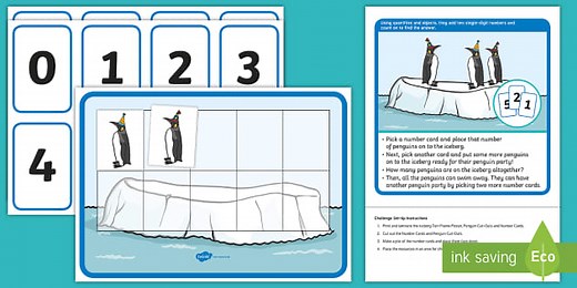 EYFS Maths Addition Challenge: Penguin Party