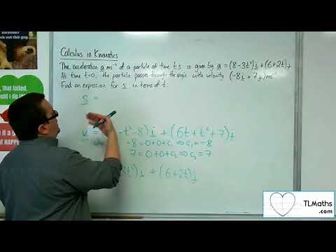 A-Level Maths: Q4-10 Calculus in Kinematics: 2D Example 3