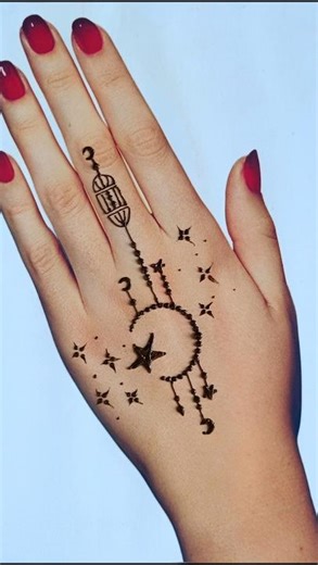 Ramzan Moon Mehndi Design 🌙 | Viral Shorts