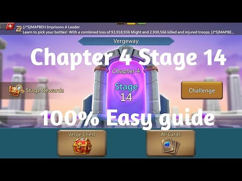 Lords mobile Vergeway Chapter 4 Stage 14 easiest guide