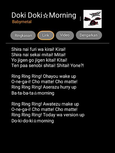 Doki Doki☆Morning Lyrics by BABYMETAL