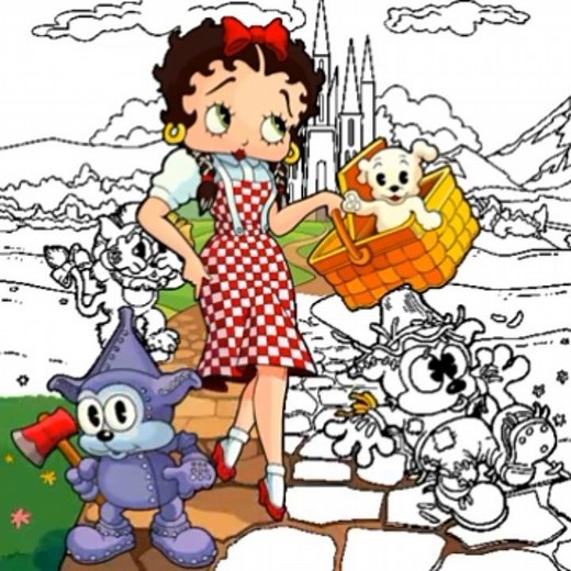 Color by Number of Betty Boop in Wizard of Oz | Relax and Unwind with Coloring Experience