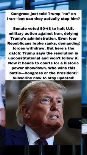 Senate Rejects Trump on Iran War: Constitutional Power Clash?