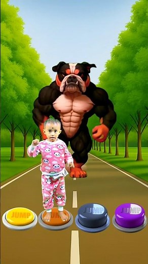 I Jump button to Elephant, Cat, Dog & Alien