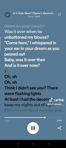 Is It Over Now? - Full Lyrics