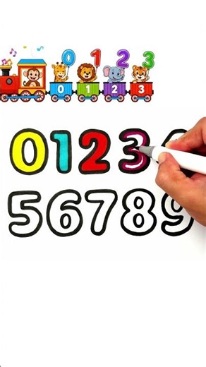 🌈 Magic Coloring Numbers 0-9 | Rainbow Colors for Kids 🖍️