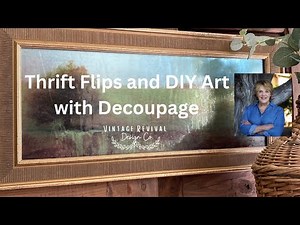 How to Decoupage a Mirror - Thrift Flip and Making Art with Scraps