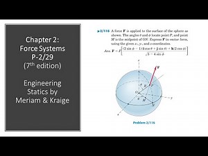 STATICS | Chapter 2 | 2/116 | 6th Edition | 3-D Rectangular Components | Engineers Academy