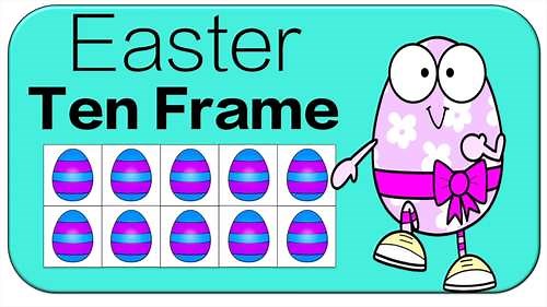 Easter Ten Frame Subitizing: Math Counting Brain Breaks
