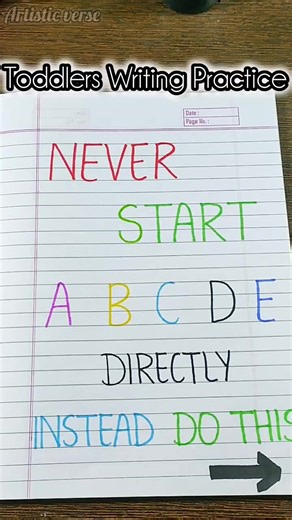 Order Writing Practice Activities for Toddlers