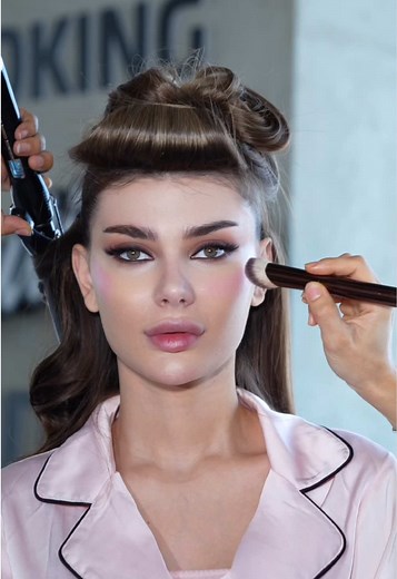 لوك جديد و تتوريال جديد ✨🤍 هير ستايل @حنان الصالح #makeup #trending #تتوريال #tutorial #عروس