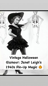 12K views · 2.4K reactions | Step into the past with this stunningly colorized photo of the legendary Janet Leigh, captured in a Hollywood Halloween pin-up pose from the 1940s. #VintageHollywood #HalloweenPinup #JanetLeigh #ClassicCinema #RetroVibes | Memory Lane Photos | Facebook