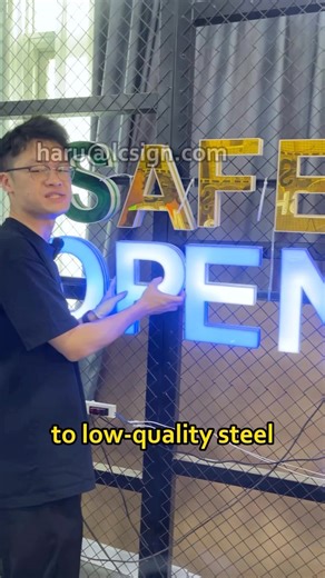 LCSIGN Tony | Tony is so easy to install custom “Open “led track channel letters 🤭 #signage #ledtrackletter #ledtracklight #illuminatedsign... | Instagram