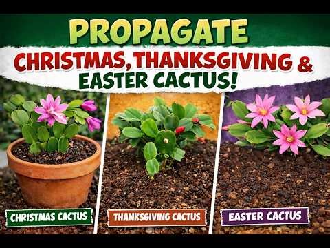 Propogating Christmas, Easter and Thanksgiving Cactus