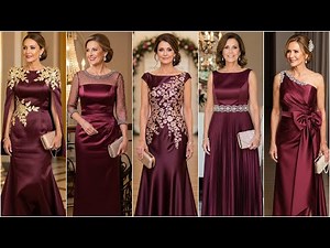 Rich Wine Satin Mother of the Bride Dresses | Classy Dress Ideas for a Glamorous Wedding Look