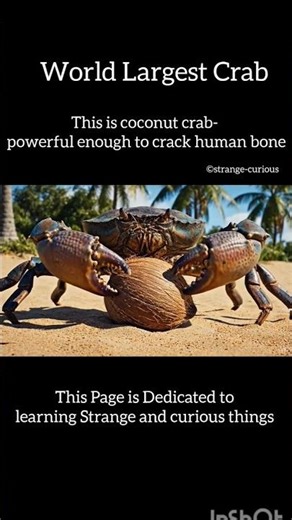 “World’s Largest Crab — Strong Enough to Crack Bone #crab #seacreatures #facts