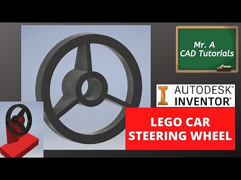 Steering Wheel - LEGO Car Easy Autodesk Inventor Tutorial (Lego Piece 5)