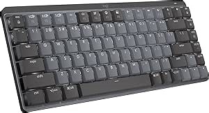 Logitech MX Mechanical Mini Wireless Illuminated Keyboard, Linear Switches, Backlit, Bluetooth, USB-C, macOS, Windows, Linux, iOS, Android, Metal