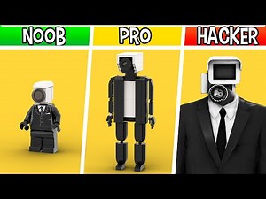 LEGO Camera Man : Noob, Pro and Hacker Builds | Lego Skibidi Toilet
