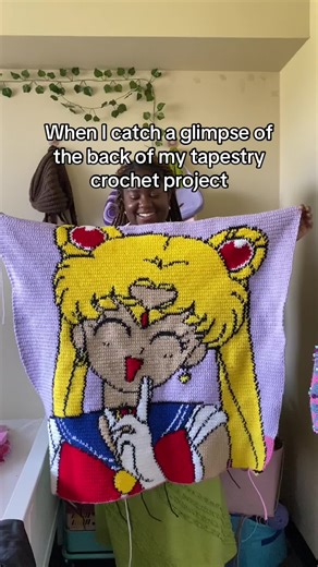 Sailor Moon Tapestry Cardigan Crochet Process