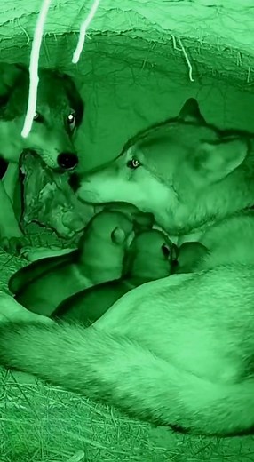 Witness an intimate look inside a "wolf den" as a mother cares for her "wolf pup" and other "baby wolf" siblings, all captured with "nv". This heartwarming glimpse into the lives of "wolves" and their "wildlife" moments was "caught on camera" for a truly special viewing. | Rescue Stories