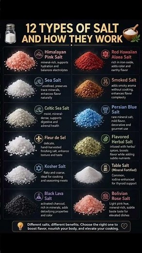 12 Types of Salt & How They Work 🧂 | Best Salt for Health & Cooking!