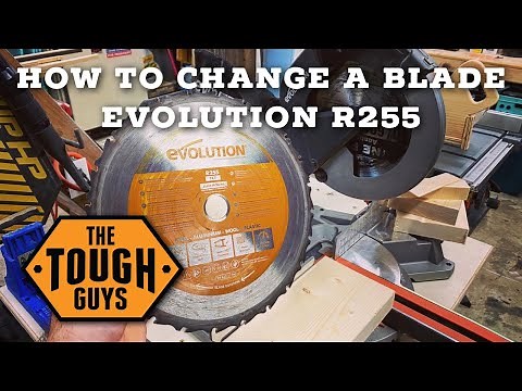 How to Change Your Blade (1in. or 5/8” Arbor) - Evolution R255 Miter Saw