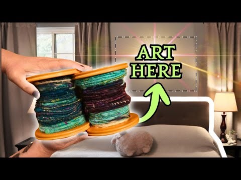 How I spun and wove FIBER ART for my Bedroom Makeover! 🧶