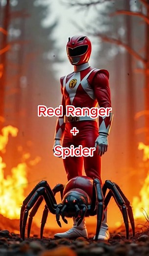 Red Ranger Spider #fusion #animal #powerrangers