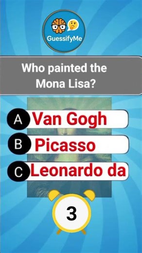 Who Painted the Mona Lisa? 🤯 | GK Quiz Challenge #shorts