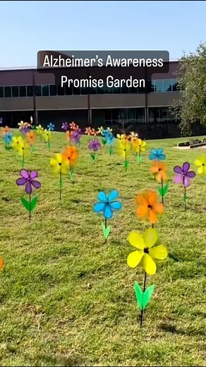 Hundreds of flowers were on display at the TCC Southeast Campus in a Promise Garden, with each color representing caregivers, family members and the lives of those who have lived with Alzheimer’s or other dementia. The display, in partnership with the Alzheimer’s Association – Oklahoma chapter, is to help grow a cure for dementia. | Tulsa Community College