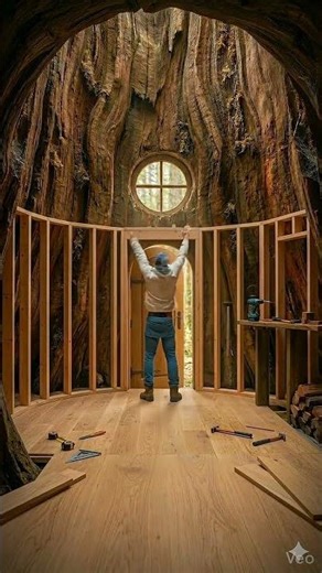 I Built a Secret House Inside a Giant Tree 🌳🏡 (Full Build)