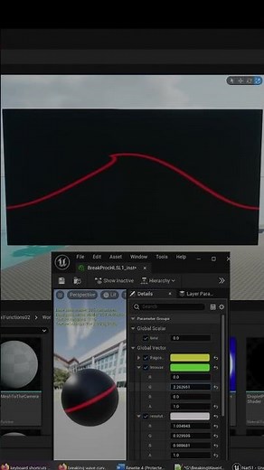 2d Breaking Wave Curve From Shadertoy to Unreal 5.1 Demo