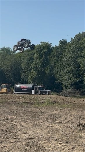 World Record Mega Truck Jump Attempt Goes Bad! #megatruck #worldrecord #fullsend | BUSTED KNUCKLE FILMS