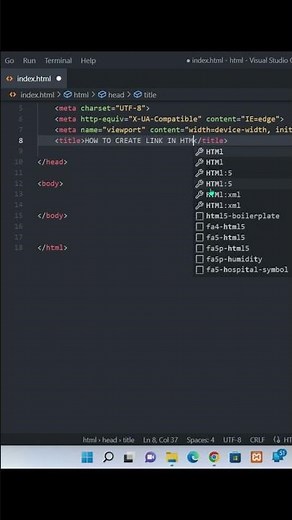 HOW TO CREATE LINK IN HTML #html #link #shorts #css #anchortag